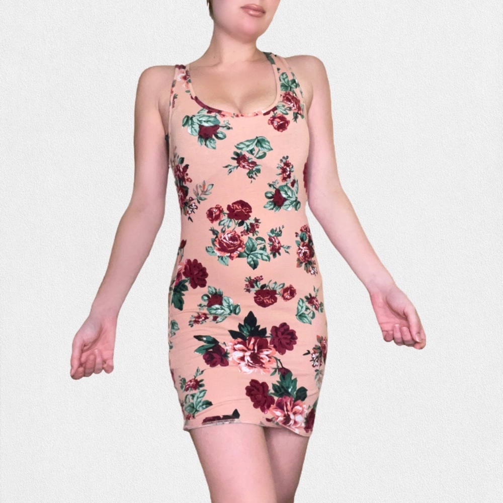 Floral mini bodycon dress